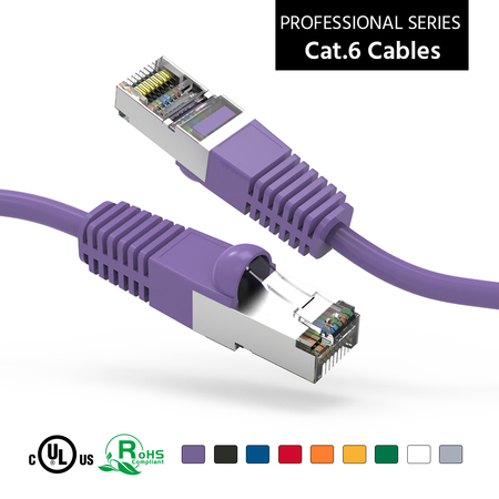 BESTLINK NETWARE CAT6 Shielded (SSTP) Ethernet Network Booted Cable- 1ft- Purple 100801PU